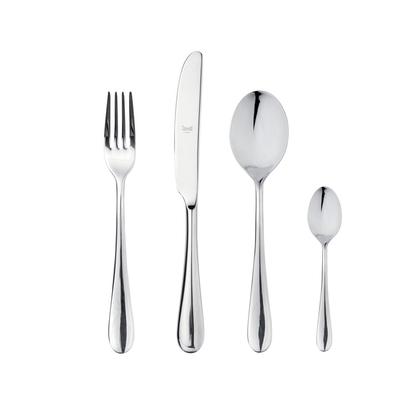 Natura 24 - Piece Stainless Steel Flatware Set - Service for 6, Silver