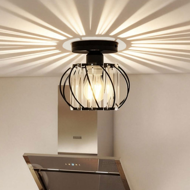 Semi Flush Mount, Black