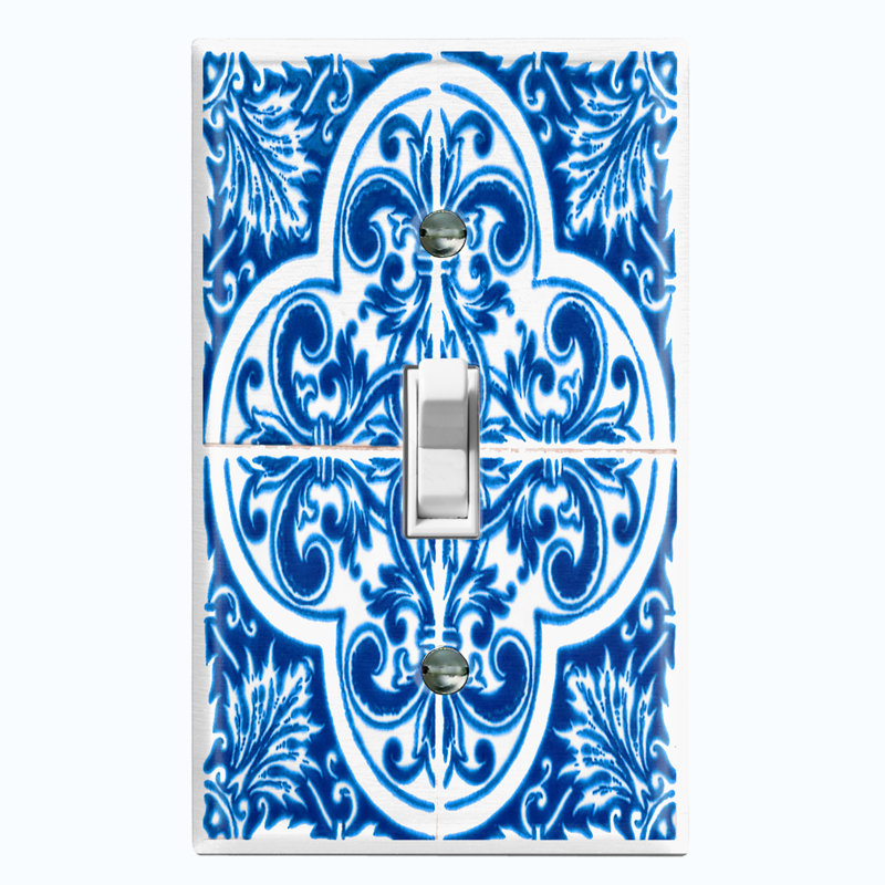 Patterned 1 - Gang Toggle Light Switch Standard Wall Plate