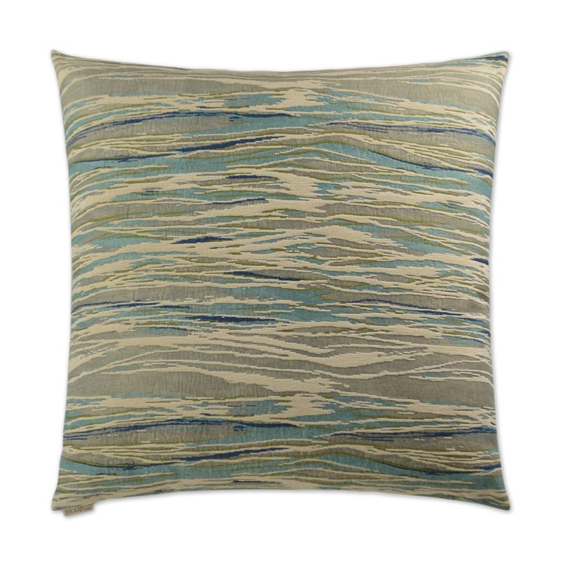 Rapport Abstract Reversible Throw Pillow, Ocean, Square 22"