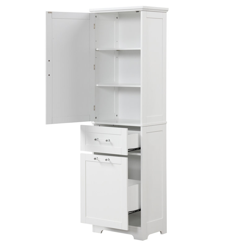 Tall Bathroom Storage Cabinet, White