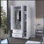 Armoire Douglas en mélamine, deux tiroirs, tringle suspendue et 4 portes.-118003151