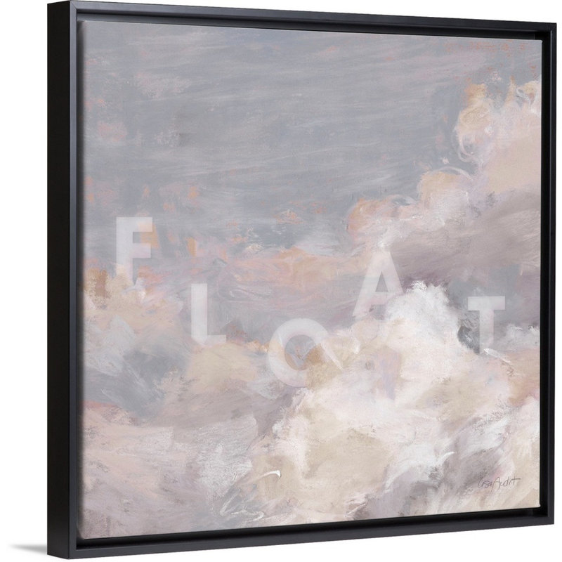 «Daydream Neutral 05» par Lisa Audit - reproduction d'art, Toile avec cadre noir, H 22 po x l 22 po x P 1,75 po