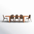 Tempo Rectangular 8 - Person Teak Finish Outdoor Furniture Dining Set