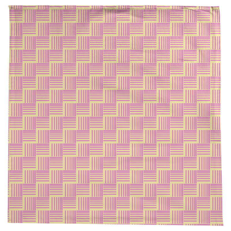 Rayures nattes classiques Nappe, Jaune / Rose