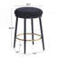 Ensemble de 24 tabourets de comptoir noirs 24,75 po, tabourets de comptoir à structure en fer avec coussin éponge et repose-pieds pour la cuisine, la salle à manger et la chambre à coucher