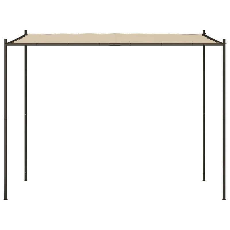 vidaXL Gazebo Beige Fabric (100% polyester) with PA coating Large