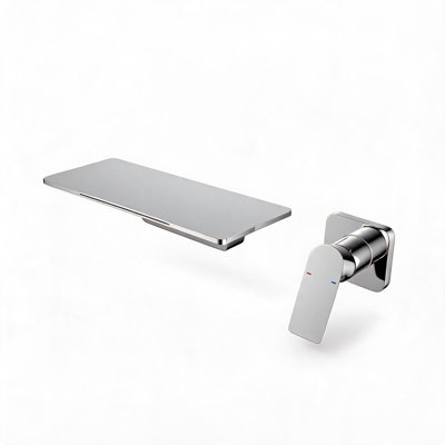 Robinet de lavabo de salle de bain chromé en laiton avec poignée simple