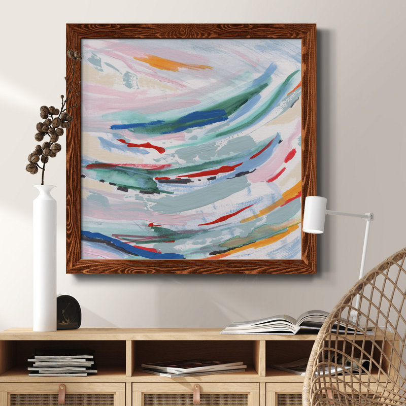 Sincere Red - peinture sur toile encadrée, H 20 po x l 20 po x P 1,5 po, Érable encadré