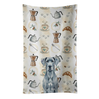 Blue Great Dane Coffee Bar Kitchen Towel