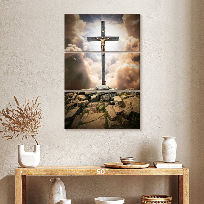 Adella Crucifié Jésus-Christ, H 38 po x l 24 po