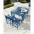 5-Piece HDPE Patio Bar Set, Rectangular Bar Height Table And 4 Adirondack Bar Chairs, All-Season Outdoor Bar Stools Set, Outdoor Bar Table And Chairs Set For Outside, Balcony, Deck-2044217676