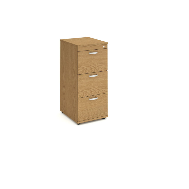 Impulse 50cm Wide 3 -Drawer File Cabinet, Oak