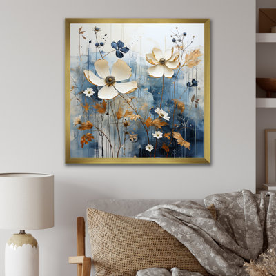 " White And Blue Fields Of Wildflower Beauty V "