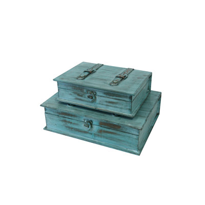 Rathulf 2 Piece Stainless Steel Book Box Set