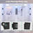 5-Function Luxury LED Thermostatic Shower System with Bluetooth Music, 4 Body Jets, Handheld Shower
