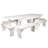 Donashia Antique Rustic White Folding Farm Table-1851380373-1851380370
