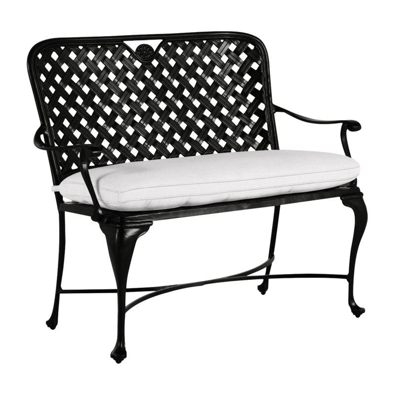 Banc en aluminium Provance - Terre antique, Terre antique, Trépointe, Blanc naturel Avila