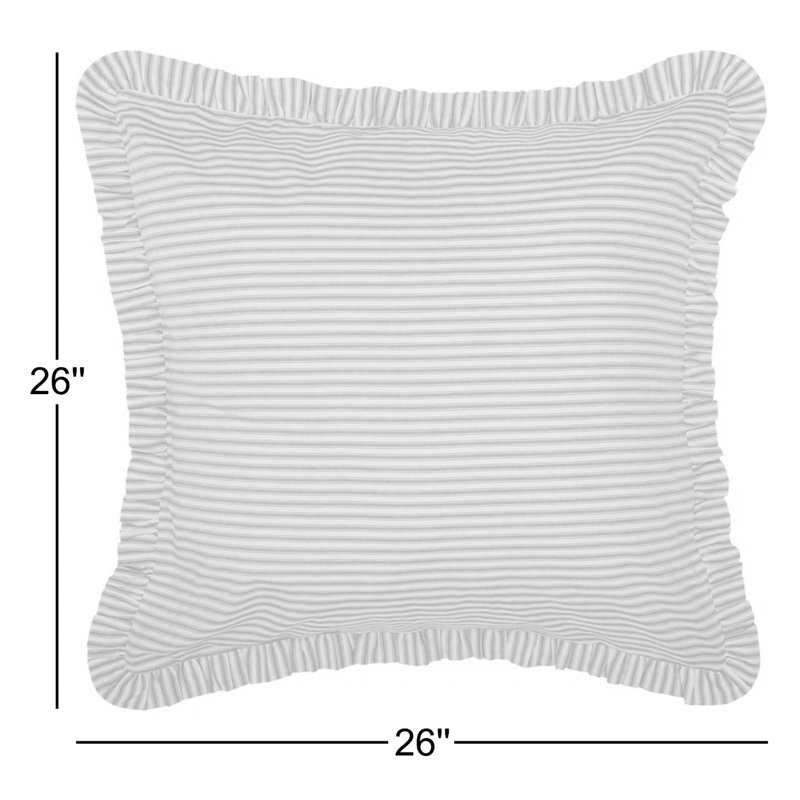 Taie décorative 100% coton Lilia Faust, Rouge champêtre / brun foncé