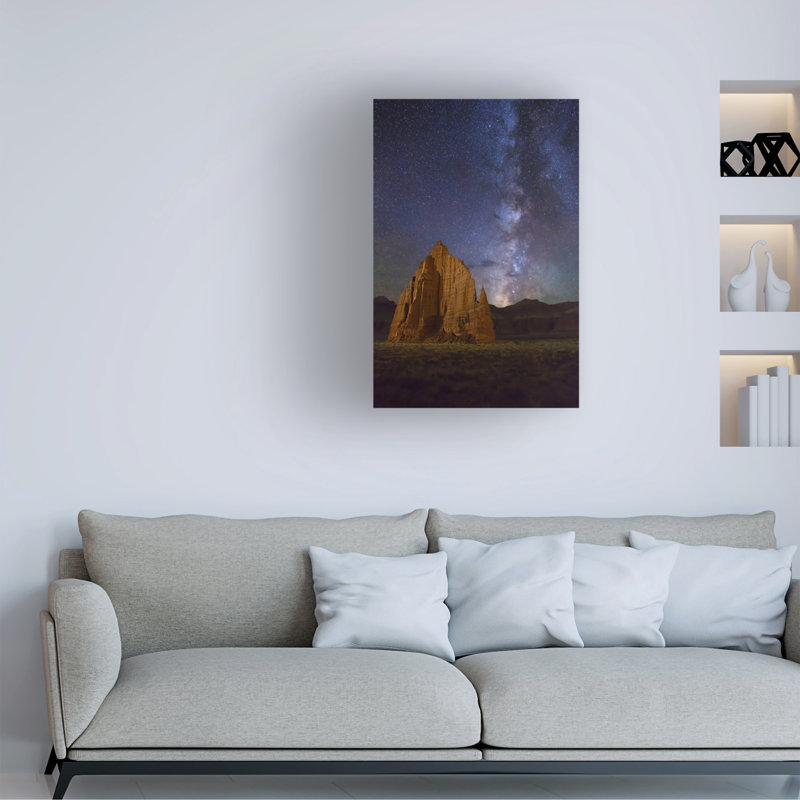 Art mural sur toile tendue - «Moon Moon» par Royce Bair pour décoration de salon, de chambre à coucher ou de bureau - 12 x 19