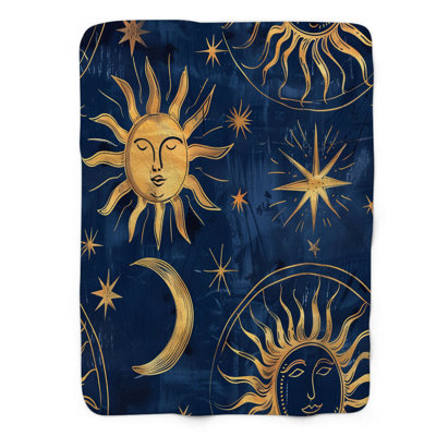 Celestial Designs - 1 Piece Premium Sherpa Blanket