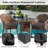 Outdoor Cushions For Patio Furniture Set Of 4, 17 X 16 X 3 Inch Waterproof Outdoor Chair Seat Cushions,  D-shape With Non-slip Tie-481420275