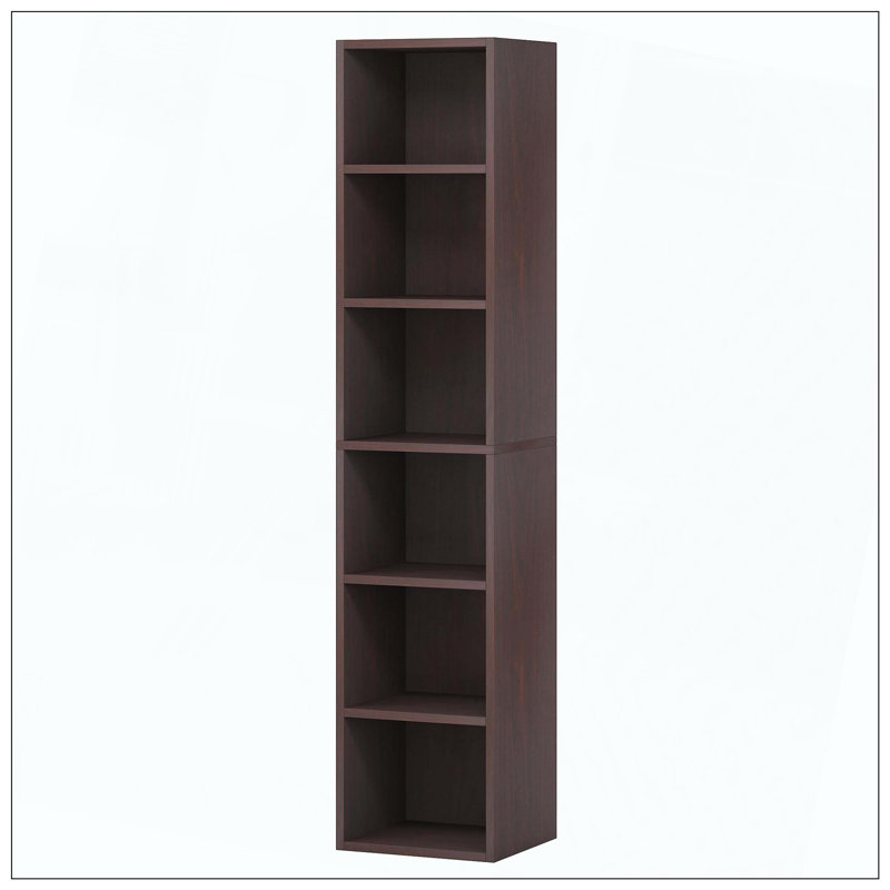 Bibliothèque de rangement à 6 niveaux, Cerisier