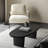 Black Solid Wood Oval Coffee Table-2007183367-2007183366