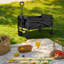 Folding Garden Wagon Cart Camping Trolley with Adjustable Handle 