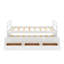 Lit simple avec tête de lit, pied de lit, lit gigogne et trois tiroirs de rangement, lit simple en bois de pin avec tête de lit et pied de lit-114346292