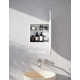 Recessed Frameless Single Door Medicine Cabinet with Adjustable Shelves