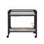 Chariot-bar rectangulaire Jorgensen en chêne rustique et gris anthracite