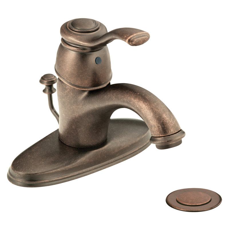 Robinet de salle de bain à poignée simple Kingsley, Bronze antique