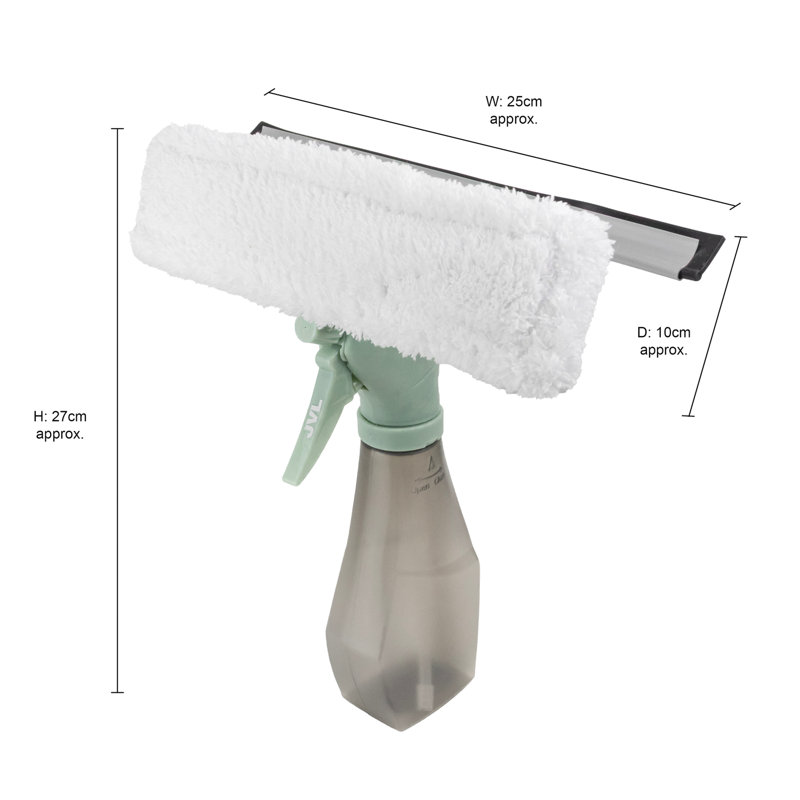 JVL Cleaning Caddy Bundle with Soap Dispenser Dish Brush, Refill Head, Soap Dispenser Scrubbing Brush, Microfibre Cloth, Microfibre Cleaning Mitt, Scrubbing Brush & 3-in-1 Window Squeegee