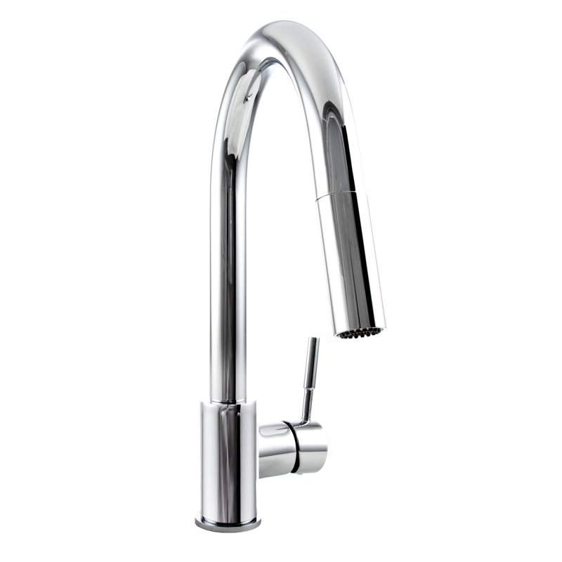 Arthur Single Handle Kitchen Faucet with Side Spray and Accessories, Chrome