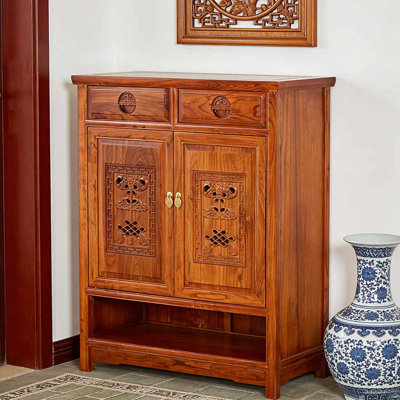 Exquisite vintage shoe cabinet in Chinese style