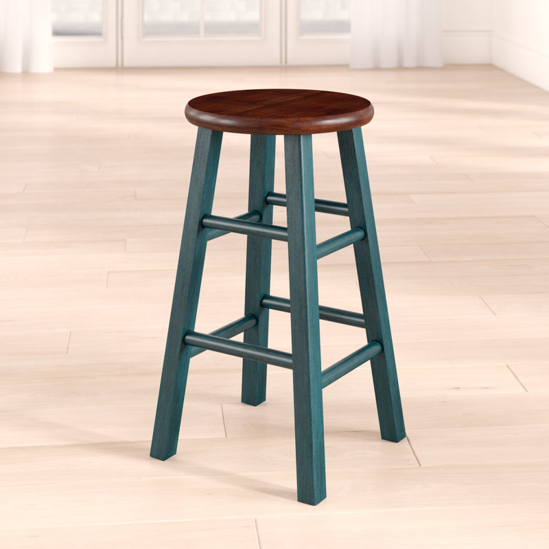 Tabouret de bar Azaya, Bleu sarcelle, Tabouret de bar (hauteur de siège de 29,1 po), 1
