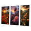 «Coral Wildflowers Fields Of Dreams», 3 pièces sur toile-874219568-874219573