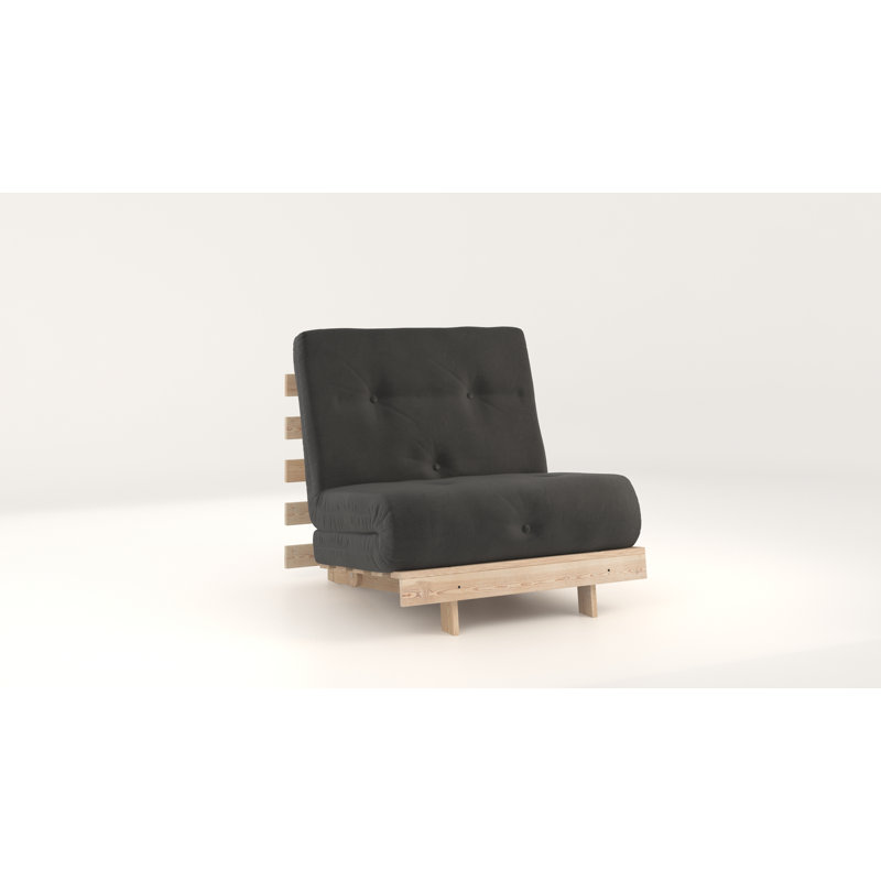 Chenango 75cm Upholstered Futon Chair, Gun Grey