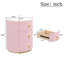 Table de chevet ronde, table de chevet rembourrée rose à 3 tiroirs, poignées en métal doré et plateau autocollant imperméable, table de chevet à installation rapide, table élégante-768255530-768255533