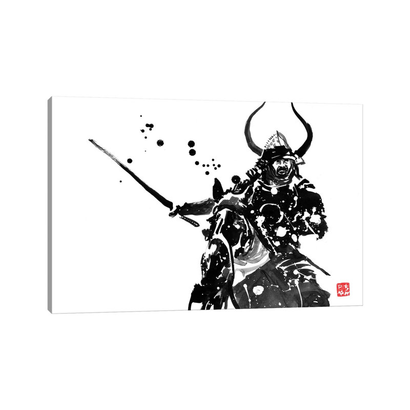 Horse Riding by Péchane - Print on Canvas, 66.04 cm H x 45.72 cm W x 3.175 cm D, Wrapped Canvas