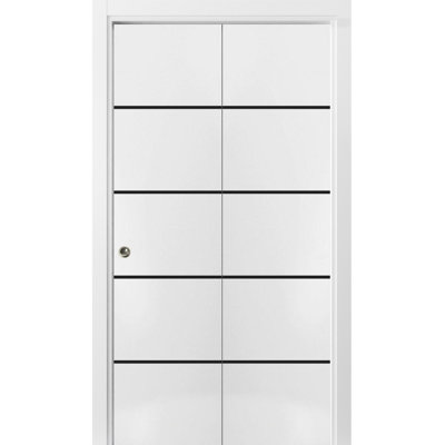 Porte pliante en bois massif massif
