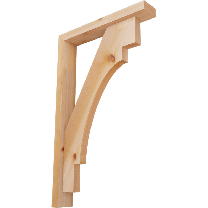 Support l 3 1/2 po x P 20 po x H 32 po Merced Block avec support décalé, cèdre rouge de l'Ouest, 32 x 20