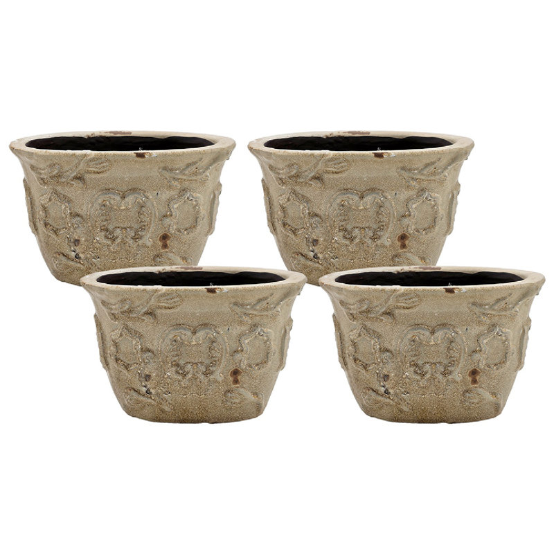 Pots - ensemble de 4 - beige