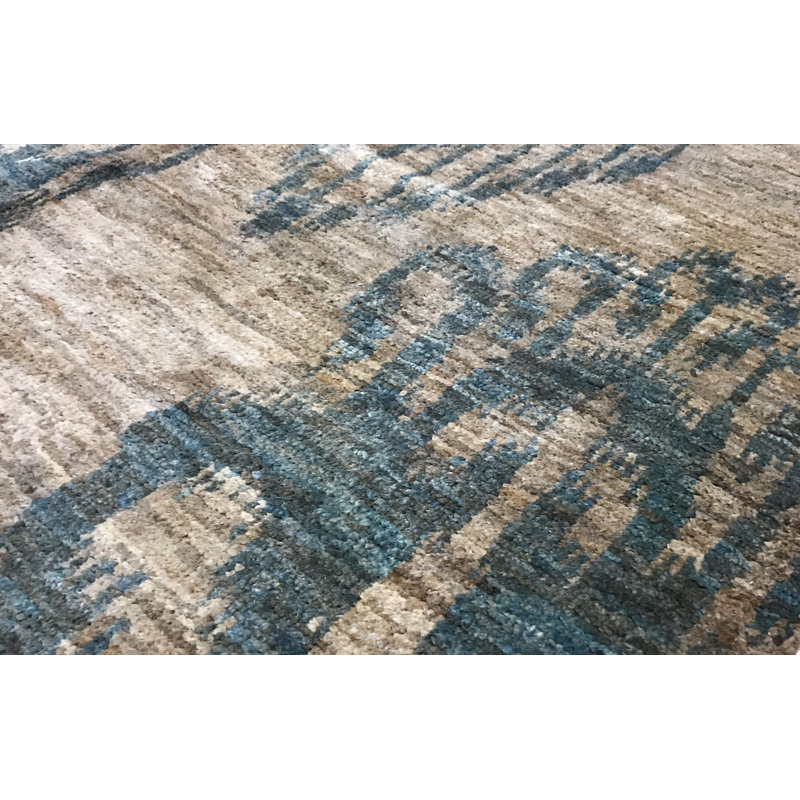 Hand-Knotted High-Quality Blue Area Rug