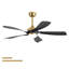 Ventilateur de plafond 52 po avec lumière, télécommande, éclairage à intensité variable réglable et moteur à courant continu silencieux pour la chambre à coucher et le salon