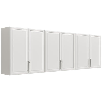 Armoire murale de salle de bain de 89 po de largeur, armoire murale avec cinq tablettes réglables en hauteur