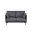 Fauteuil 2 places gris avec dossier souple - Mousse haute densité, housse 2, profondeur 54,45 po, capacité de poids de 500 lb