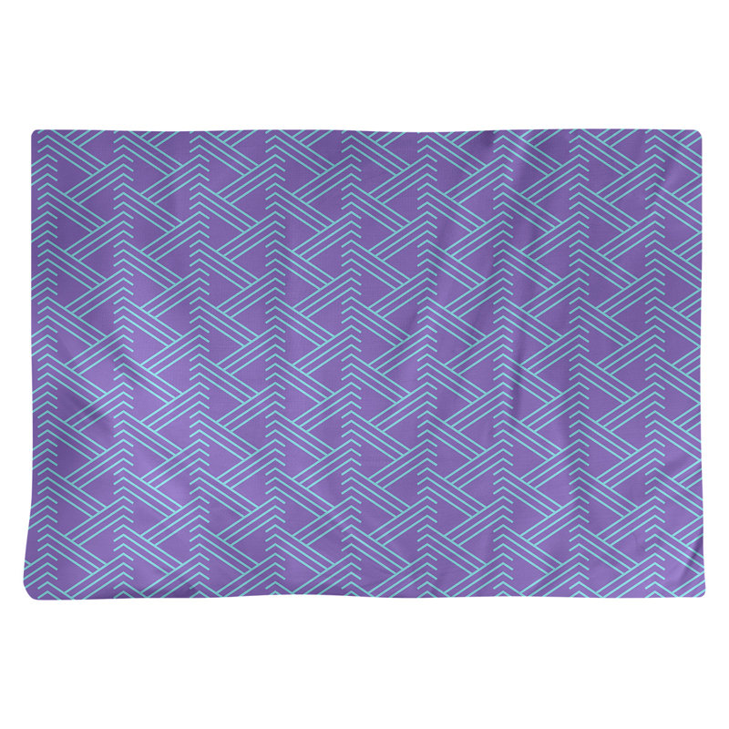 Jordao Polyester Geometric Rectangle Placemat, Purple/Teal, Cotton