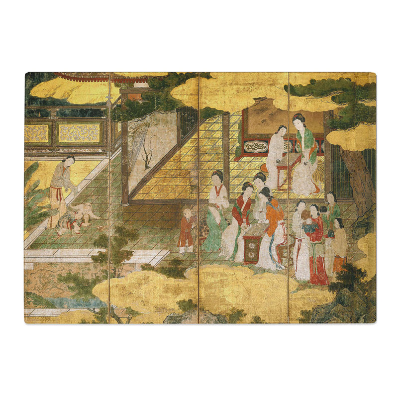 Tempered Glass Golden Palace by Kano Eitoku Chopping Board, 39 cm x 28.5 cm
